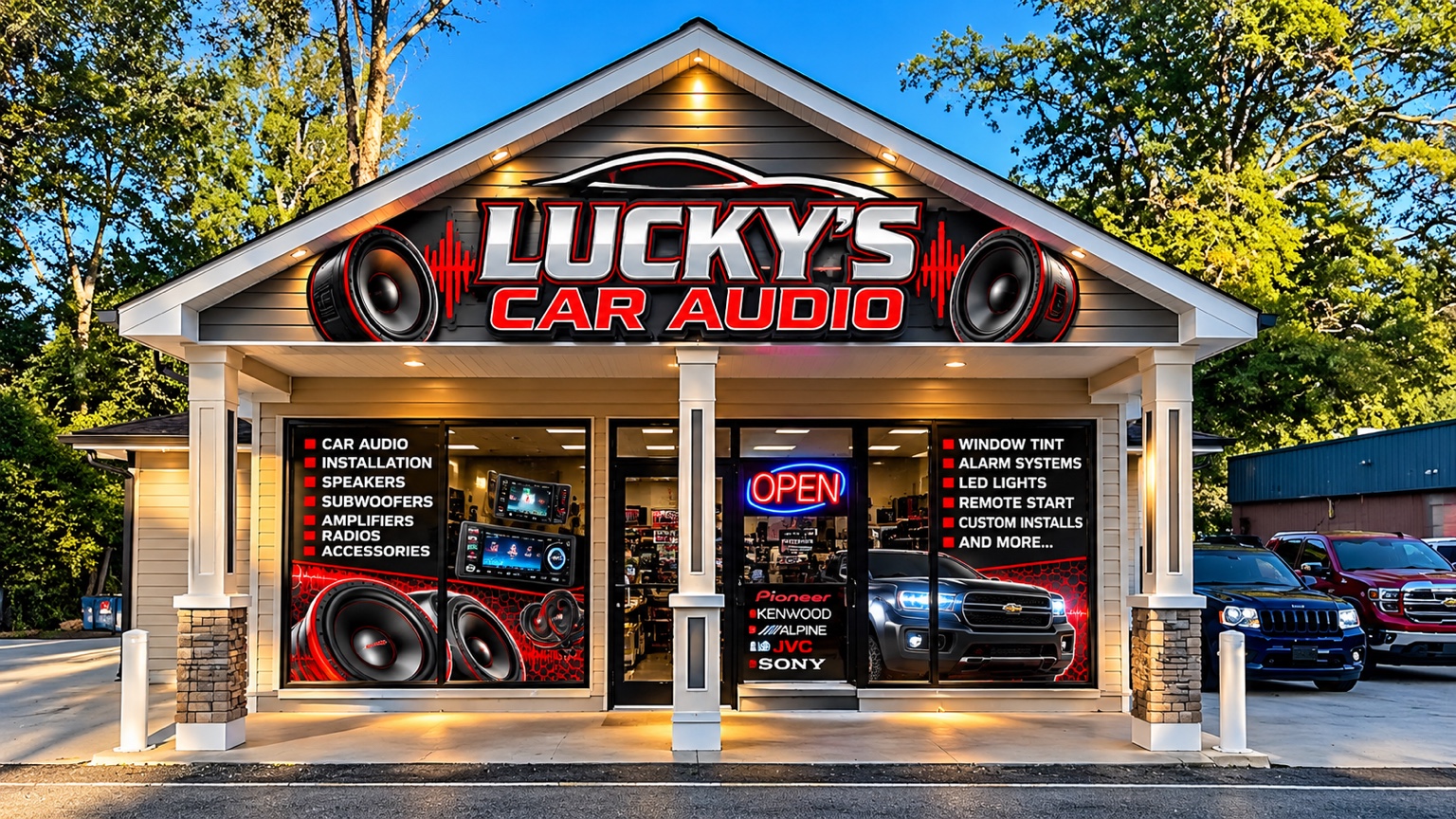 Lucky's Car Audio storefront